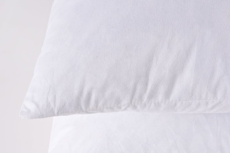 HOMESJUN Set of 2 Feather and Down Pillow Insert, 12x12 Square Decorative Throw Pillow Insert, Cotton, White - Image 2